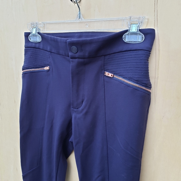 ATHLETA Ponte Moto Pants Navy Blue - Size 0 - Picture 5 of 15
